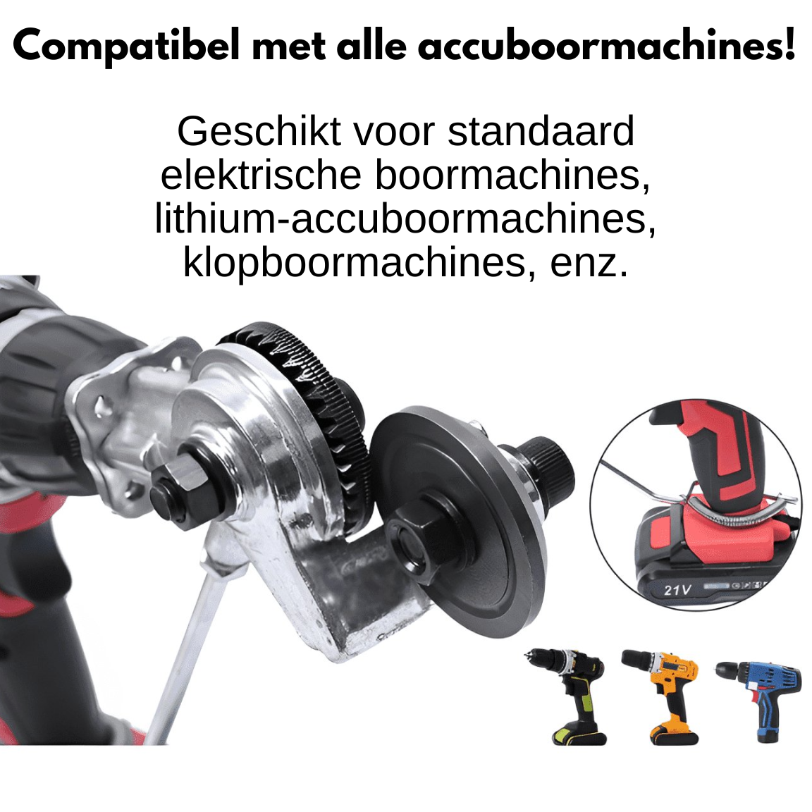 Elektrische Plaatschaar voor Boormachines