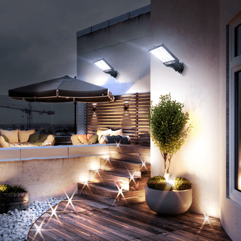 Solar-LED-schijnwerper met bewegingssensor