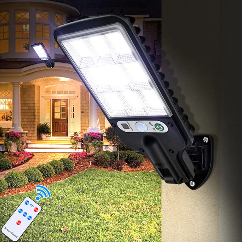 Solar-LED-schijnwerper met bewegingssensor